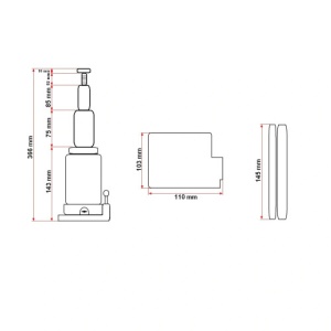 Cric hidraulic cu piston dublu 3 tone 153mm Cod: DISCRH3D - Img 6