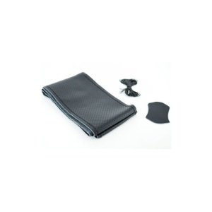 Husa volan piele cu gaurele marimea L culoare negru Cod: 4C388 - Img 1
