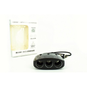 Prelungitor bricheta 3 cai cu butoane si USB Cod: K358 - Img 1