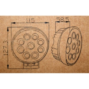 Proiector LED CH07-02 rotund 27W cu angel eyes ALB, Spot Beam 30Â° 12/24Vâ€‹ LW015 - Img 4
