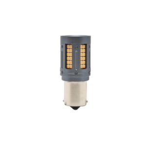 Set 2 becuri o faza T.V. BA15S 84SMD Canbus 12V-24V nonpolar Lumina galbena 1000 lumen 25W Cod: HH001 - Img 2