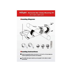 Set 2 suporti proiectoare LED universal pentru prindere de rollbar sau bullbar Cod: TY044 - Img 3