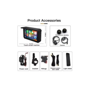 Sistem GPS moto cu DVR si camera marsarier + senzori presiune 12V cu 2 camere Cod: CHS-C5-MOTO - Img 10