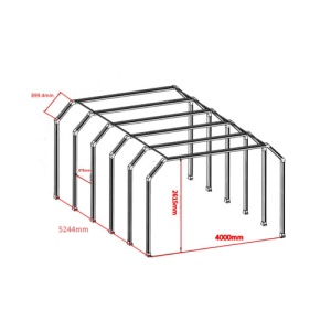 Tunel LED detailing auto 1470W, 6000K alb rece, 4000x5244 mm Cod: HEX5 - Img 4