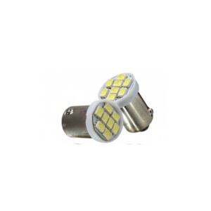 Bec auto BA9S 8 LED 1206, 12V, lumina alba 80 lm Cod: JSUN47 - Img 1