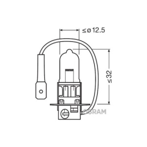 Bec halogen H3 12V/55W Osram Cod: 64151 - Img 3