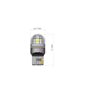 Bec o faza T20 7440 W21W 15SMD 2835 12V CANBUS nonpolar 320 lumen Lumina galbena Cod:SPT15-7440-Y - Img 2
