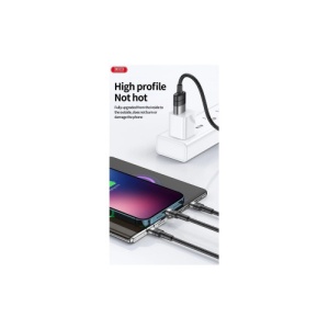 Cablu pentru incarcare 40W Quick Charge si transfer date 3 in 1: Micro USB, Type C si Lighting (compatibil Iphone) Cod: XO-Q191 - Img 2