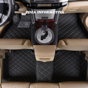 Covorase auto LUX PIELE 5D Mercedes S-Class W221 2005-2013 scurt ( 5D-06 cusatura bej ) - Img 1