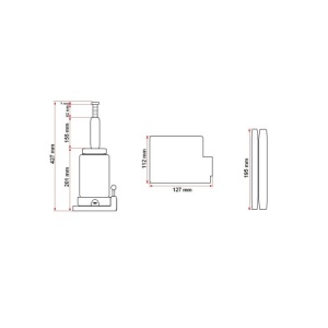 Cric hidraulic 12 tone 210mm Cod: BK82107 /DISCRH12 - Img 2