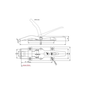 Inchizator oblon remorca 1100 kg cu blocare de siguranta Cod: ZB-09A - Img 2
