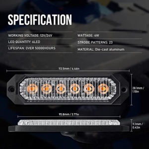 Lampa LED profesionala stroboscopica 12V-24V Cod: PZ-106T - Img 2
