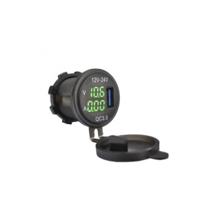 Mufa bord incarcator USB QC3.0 + voltmetru 12-24V Cod: DS2031 - Img 1