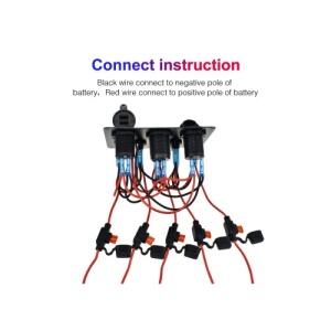 Panou de comutatoare cu prizÄƒ, voltmetru, 5 Ã®ntrerupÄƒtoare È™i port USB 12V 20A Cod: SPA37 - Img 5