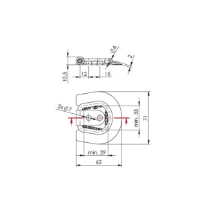 Prindere podea colt pentru marfa 250 kg autocamioane si remorci Cod: UP-03B - Img 2