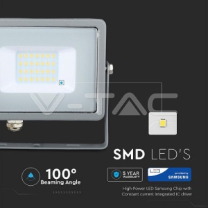Proiector LED 20W Cip SAMSUNG SMD Corp Gri 6400K COD: 447 - Img 4