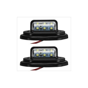 Set 2 lampi numar carcasa neagra lumina:alba / 12V-24V (Set 2 buc) Cod:2102501A/BK - Img 2