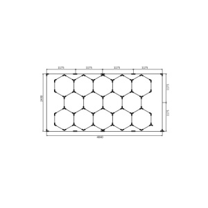 Set lumini LED hexagonale 615W 6000K alb rece pentru tavan garaj/atelier/showroom Cod: HEX1 - Img 4