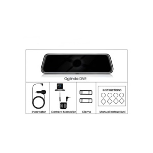 Sistem DVR oglinda cu 3 camere fata , interior si camera marsarier Cod: CNS-HRI-93 - Img 3