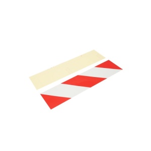Abtibild reflectorizant Alb/Rosu 10cmx40cm Cod: DIS501801 - Img 2