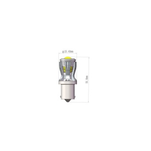Bec o faza BA15S P21W T.V. 14SMD 2835 12V CANBUS nonpolar 280 lumen Lumina alba Cod: SPTA3-1156-W - Img 4