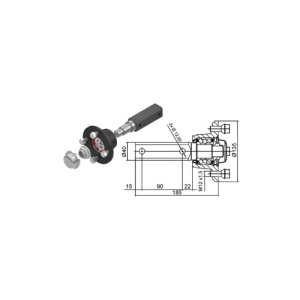 Butuc roata remorca 4x100 cu ax complet si accesorii Cod: CW-0203 - Img 5