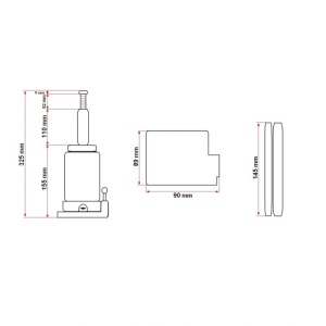 Cric hidraulic 3 tone 163 mm Cod: DISCRH3 - Img 2