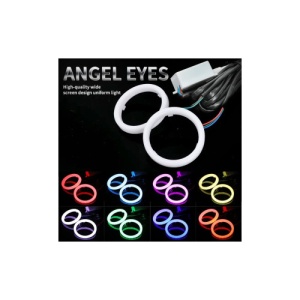 Inele angel eyes LED COB 12V waterproof -culoare Alb Diametru: 100mm Cod: HH-YG100W - Img 1