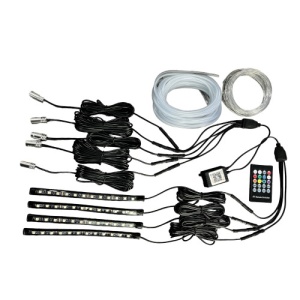 KIT FIR NEON LED RGB + BANDA LED RGB 22CM CU TELECOMANDA RF. SPT54ARW 12V - Img 1