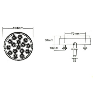 Lampa SMD 6004-3 Lumina:alba Voltaj: 12v-24V Rezistenta la apa: IP66 - Img 2