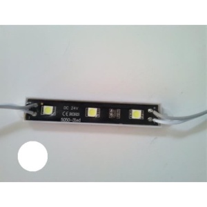 Modul 3 SMD 5050 24V fundal negru lumina alba - Img 1