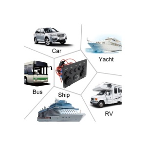 Panou de comutatoare cu prizÄƒ, voltmetru, 5 Ã®ntrerupÄƒtoare È™i port USB 12V 20A Cod: SPA37 - Img 6