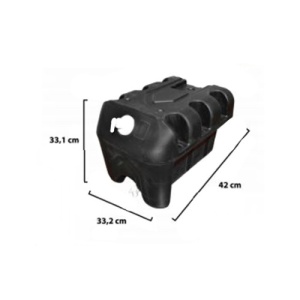 Rezervor apa 30L cu robinet si dozator de sapun 250ml. plastic negru 332x420x331 mm Cod: BK88222 / DISCK30 - Img 3