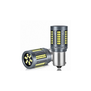 Set 2 becuri o faza T.N. BAU15S 84SMD Canbus 12V-24V nonpolar lumina alba 1000 lumen 25W Cod: HH005 - Img 1