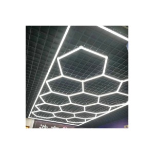 Set lumini LED hexagonale 615W 6000K alb rece pentru tavan garaj/atelier/showroom Cod: HEX1 - Img 5