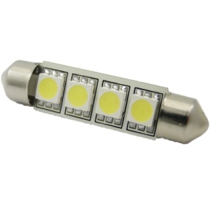Bec LED SOFIT 42MM 4 SMD 5050 12V ROSU COD: PT72 - Img 1