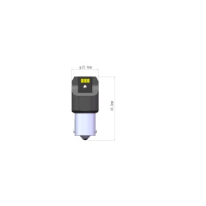 Bec o faza BA15S P21W T.V. 6SMD 3020 12-24V CANBUS nonpolar 330 lumen Lumina alba Cod: SPT06-1156-W - Img 3
