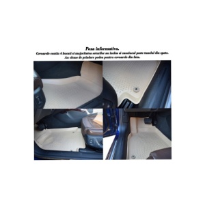 Covoare cauciuc tavita Bej compatibile Audi A4 B6 / B7 2000-2007 Cod: 3D 61115B / A10 - Img 4