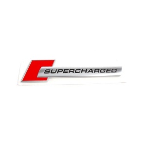 Emblema "Supercharged" culoare Crom Cod: TS-103 - Img 1
