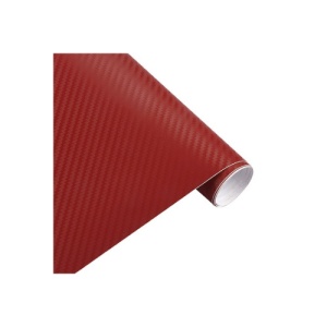 Folie carbon 3D culoare Rosie latime 1.27mx1m - Img 1