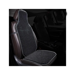 Husa scaun auto cu bile din lemn culoare Neagra 122x42cm Cod: PGP08 - Img 3