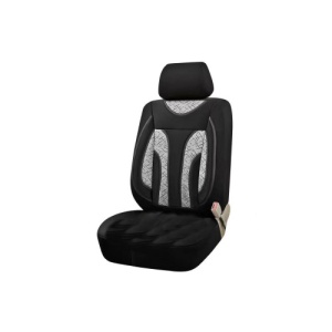 Huse scaun auto universale pentru fata culoare Negru cu Negru si insertii Gri 1+1 Cod: HNG1+1A - Img 1