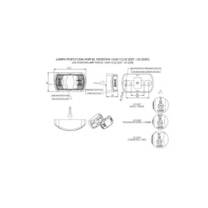Lampa gabarit 71x42, LED, galbena, Fristom Cod: LD2228 - Img 5