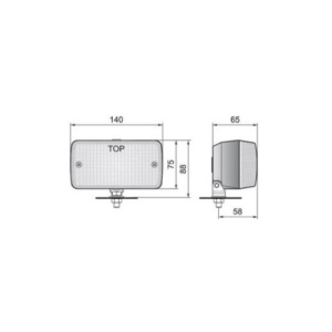 Lampa mers inapoi 1 surub, 140x75 Wesem Cod: LA1.02104 - Img 4