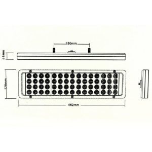 Lampa stop SMD 2012 Voltaj: 24V Nr. led-uri: 60 SMD Rezistenta la apa: IP66 - Img 2