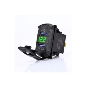 Mufa bord incarcator USB QC3.0 cu voltmetru 12-24V Cod: DS2057 - Img 2