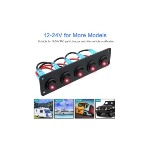 Panou cu 5 intrerupatoare 12V 20A Cod: SPA32 - Img 2