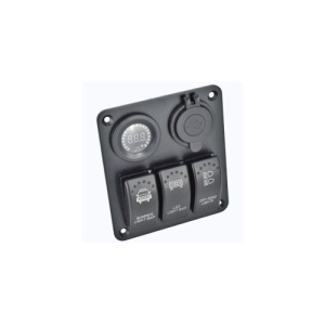 Panou de control cu voltmetru, 3 Ã®ntrerupatoare si 2 porturi USB Cod: SP04 / SPA16 - Img 1