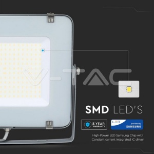 Proiector LED SMD 200W Slim Cip SAMSUNG Corp Gri 6400k 120LM/W Cod: 790 - Img 2