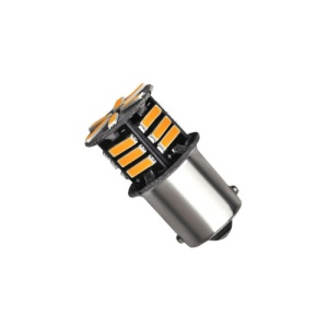 Set 2 becuri o faza T.V. BA15S 21SMD 12V 300 lumen lumina galbena Cod: HH014 - Img 2